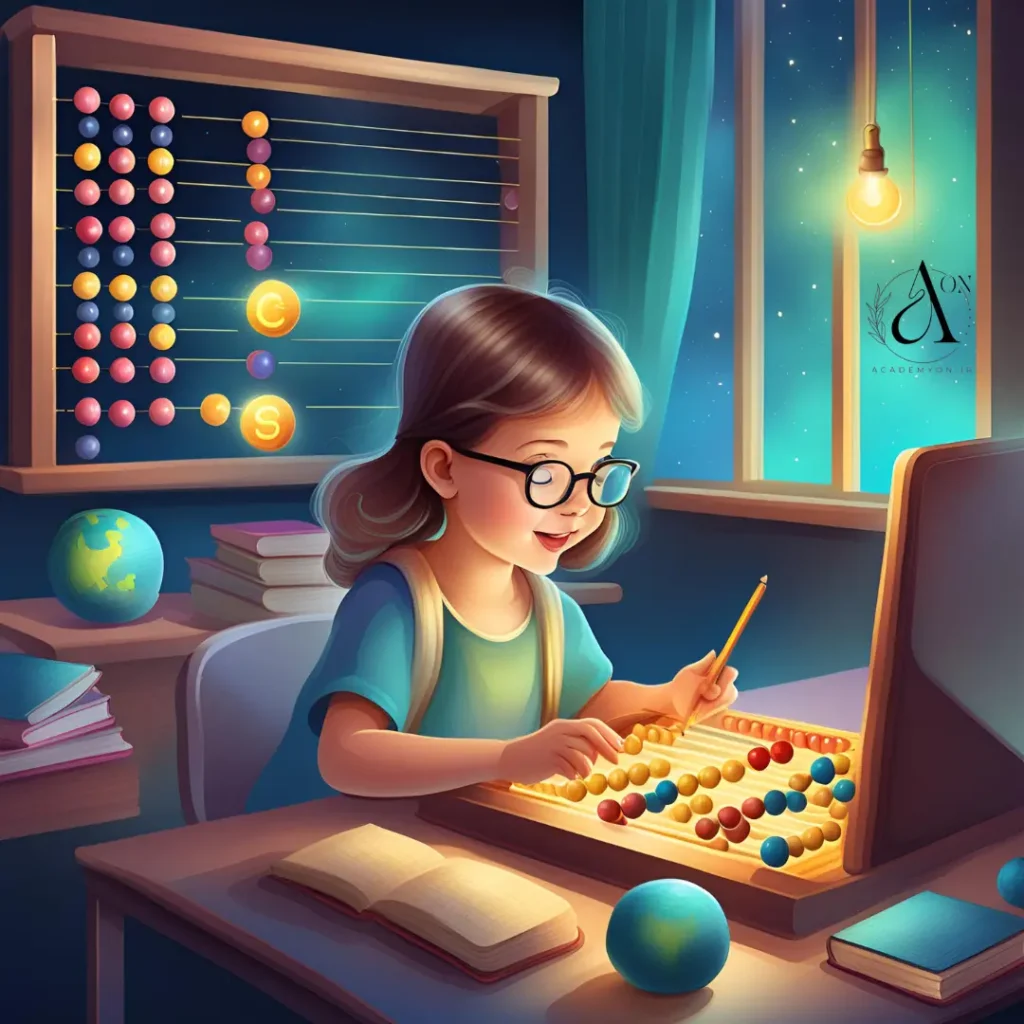 کلاس آموزش چرتکه آکادمی آن برای کودکان