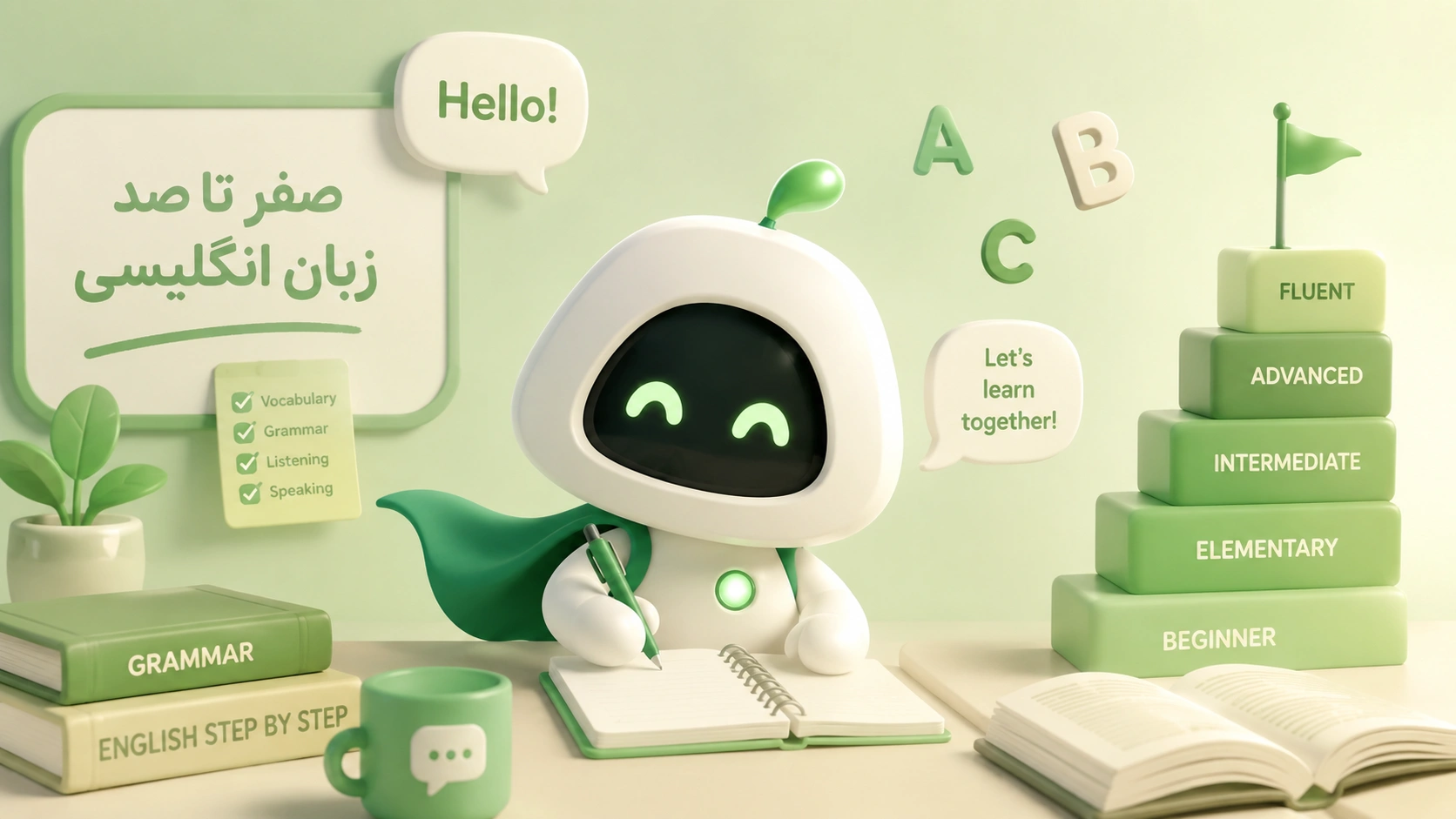 شخصیت آنو در مسیر آموزش صفر تا صد زبان انگلیسی از پایه تا پیشرفته