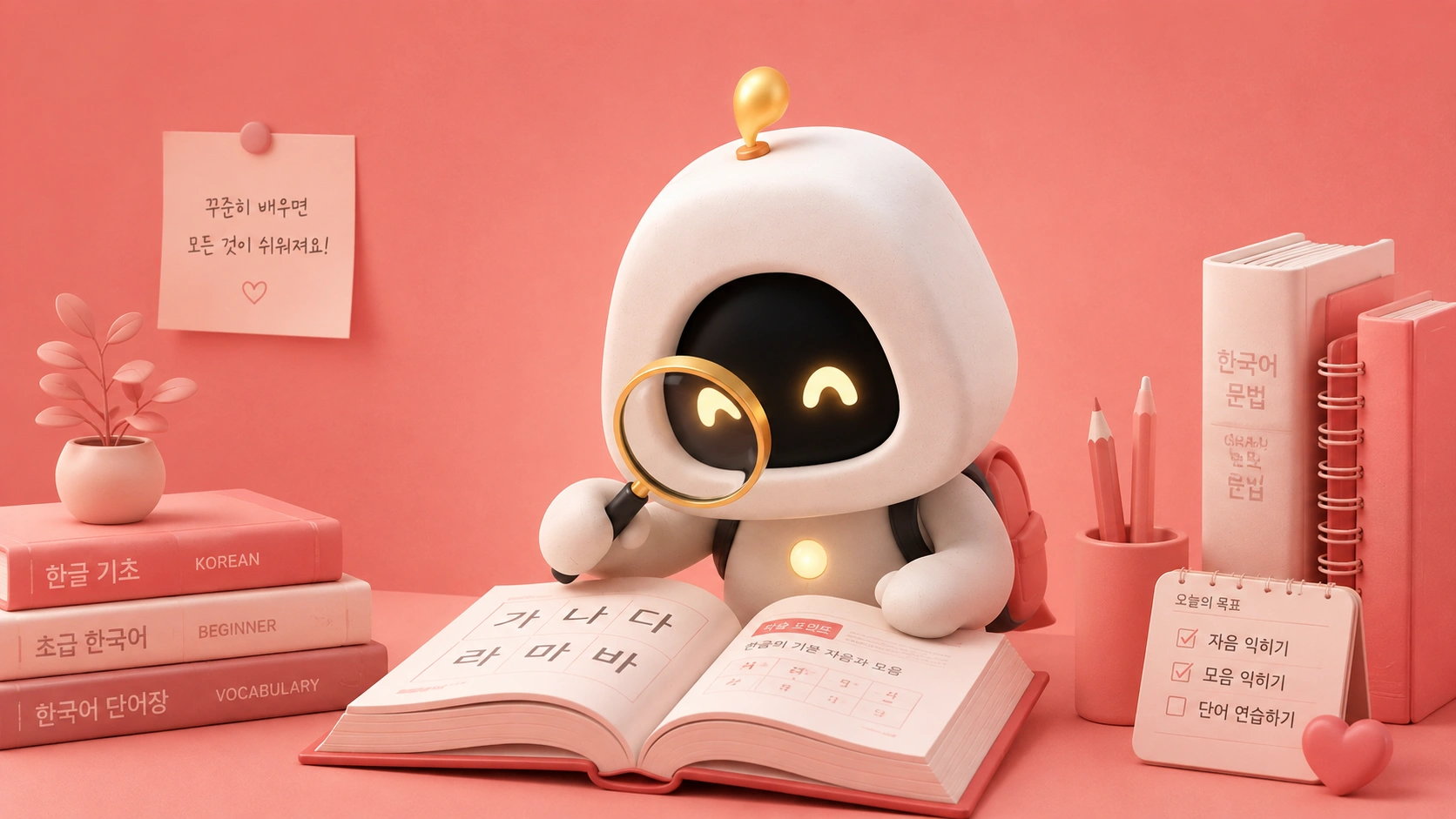 شخصیت هوشمند «آنو» (Ano) از آکادمی‌آن (Academyon)، در حال سلام کردن و خوش‌آمدگویی به زبان‌آموزان جدید